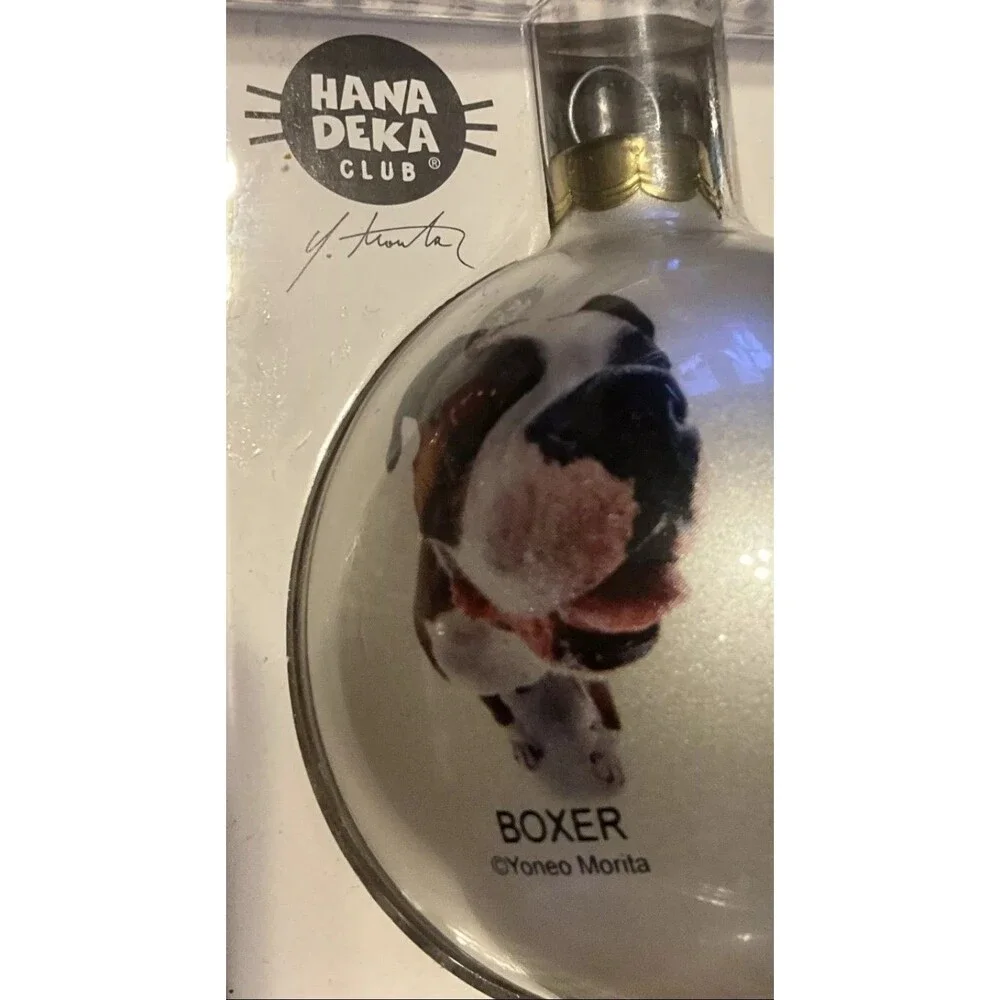 Boxer Glass Christmas Ornament Hanadeka Club By Yoneo Morita Holiday 2005 New